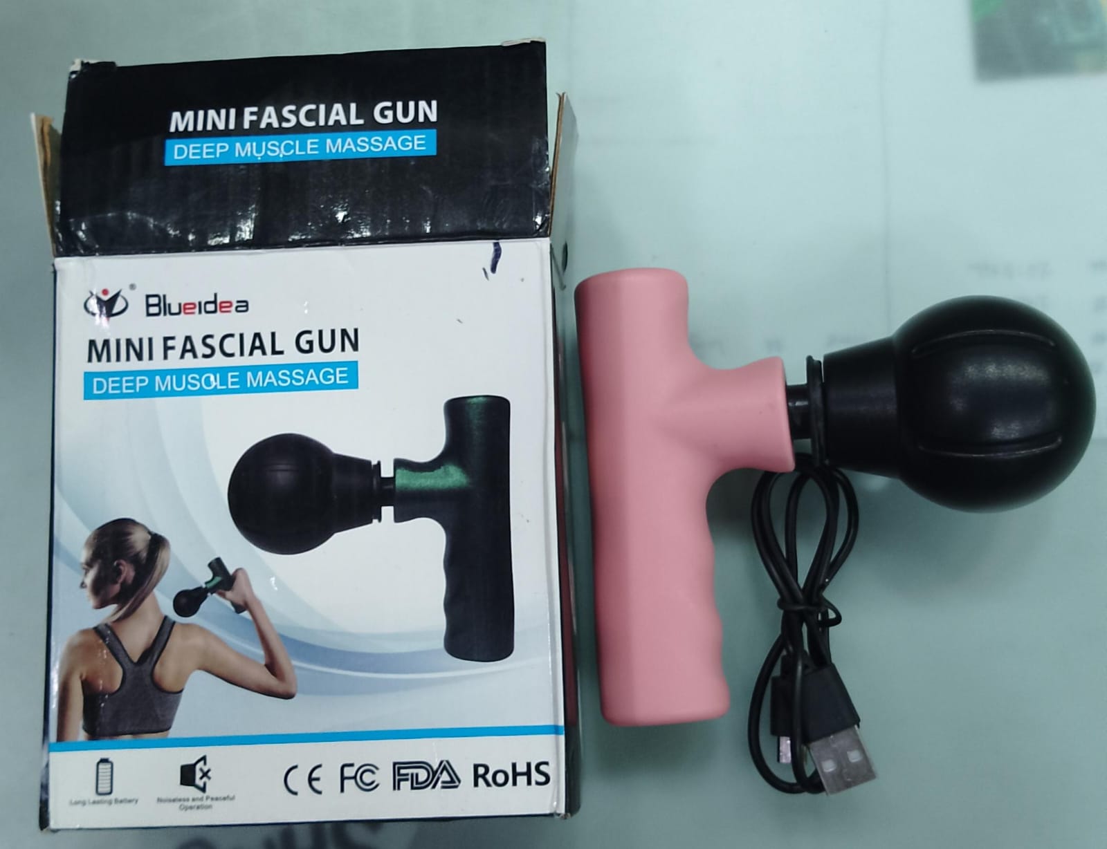 Mini Facial Gun – Portable Deep Muscle & Face Massager for Gym and (Home use)