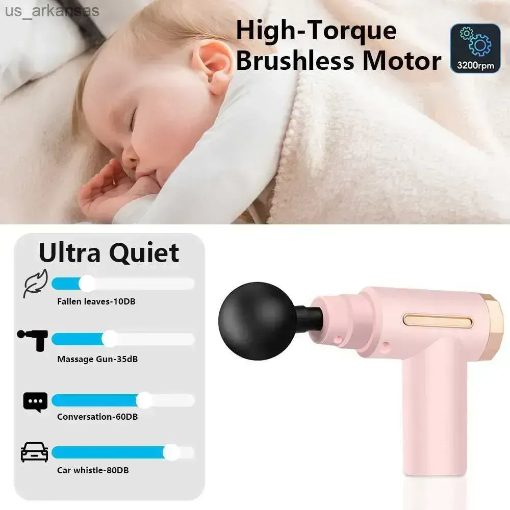 Professional Smart Percussion Massage Gun – High-Intensity Deep Tissue Muscle Massager With 4 Interchangeable Heads.